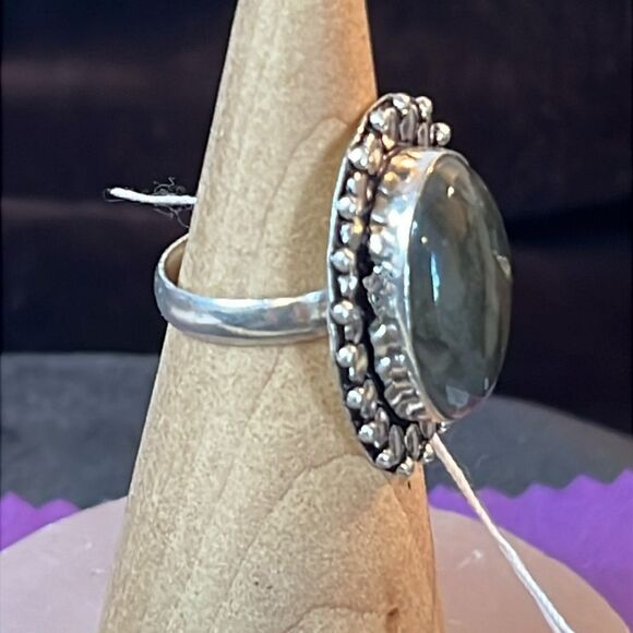 NWT ARTISAN CRAFTED LABRADORITE RING SET IN 925 STERLING SILVER SZ 7 - Picture 5 of 9
